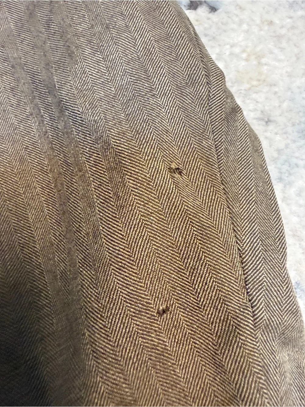 VTG Pringle of Scotland Herringbone Blazer Men’s Size 44R Brown Preppy 100% Wool